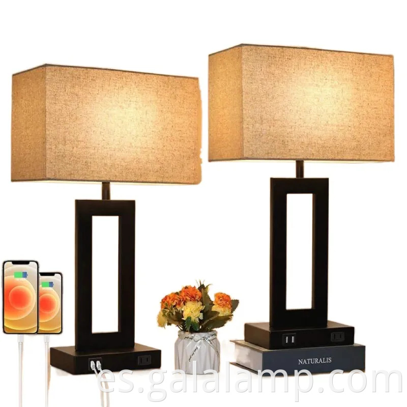 Lámpara de escritorio LED blanca elegante para elegancia moderna de dormitorio